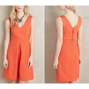HD in Paris Anthropologie Size 4 Orange Sleeveless Dress